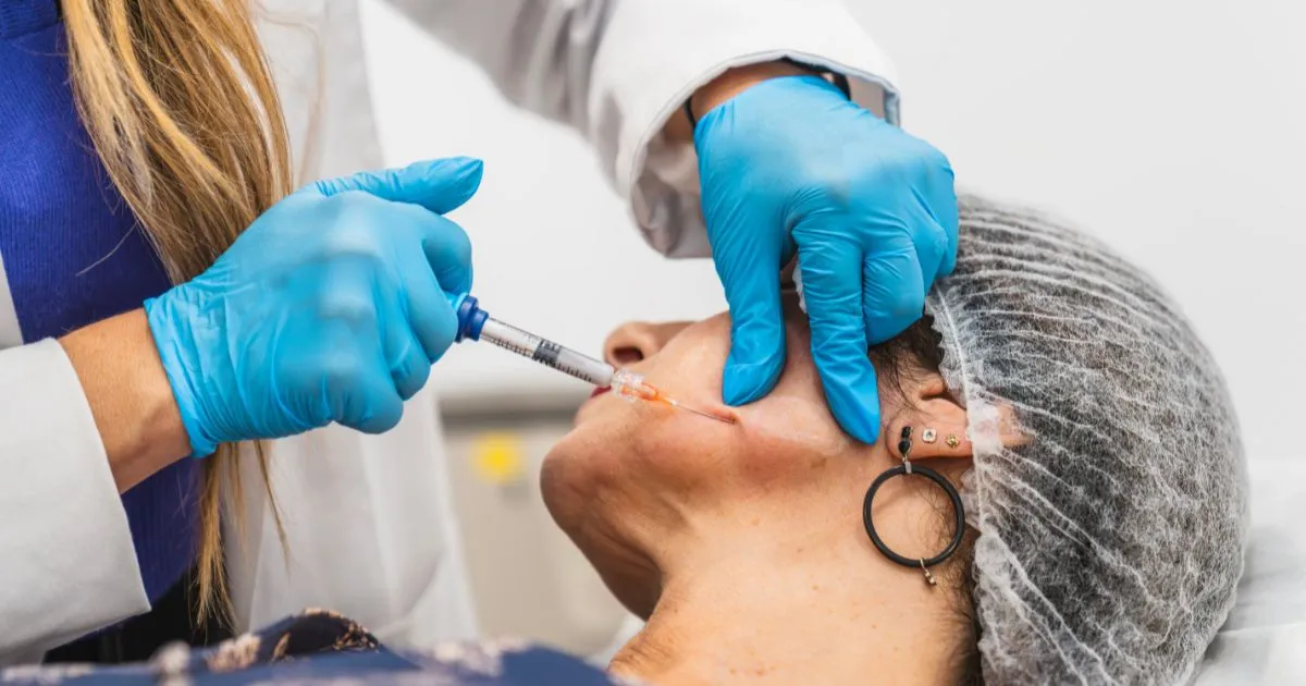 A medical professional in Corpus Christi, TX, performs a PDGF injection